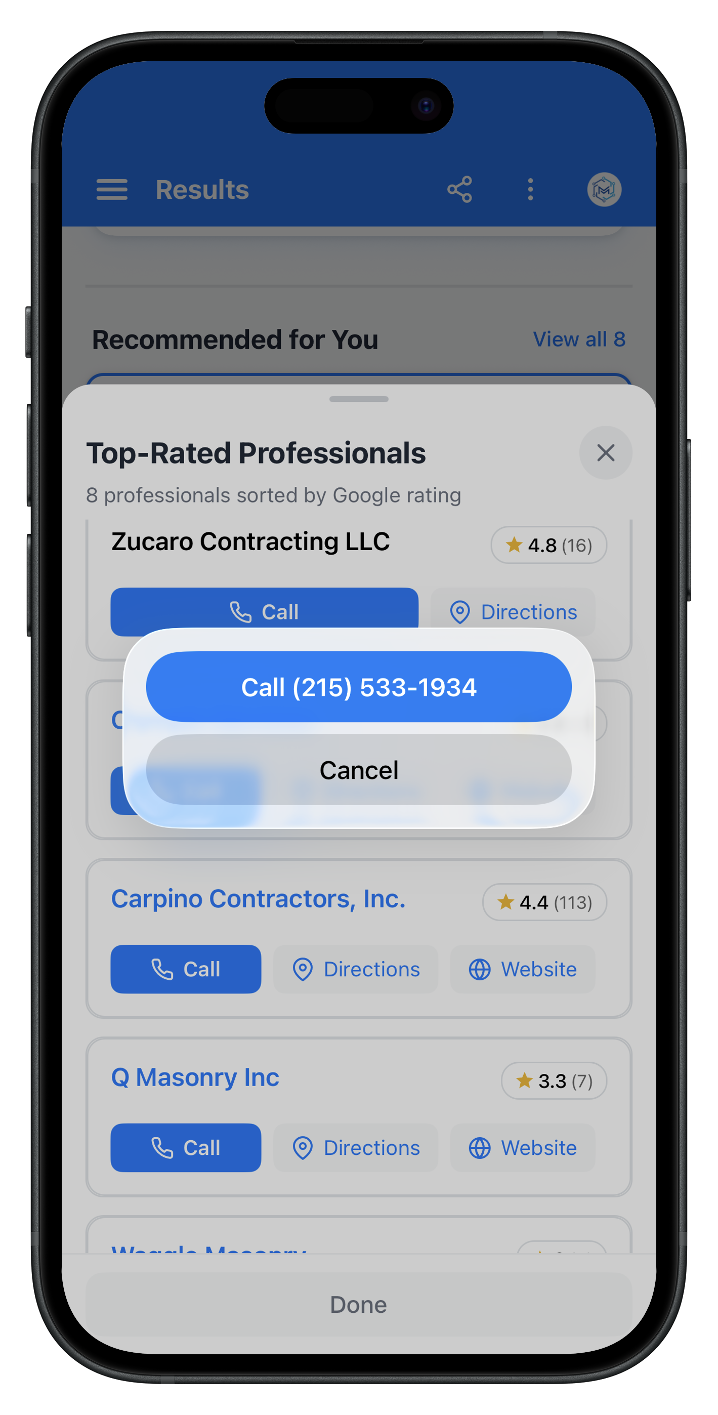 Top-rated local contractors