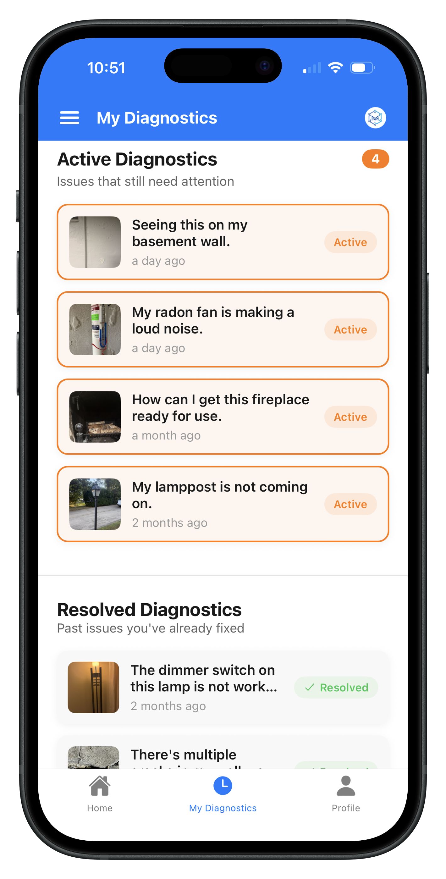 Repair history tracking